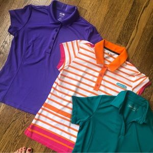 Ladies Golf Polo Bundle (3 shirts all size medium) Adidas & Lady Hagen
